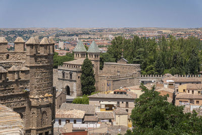 High angle view of the city of toledo, spain