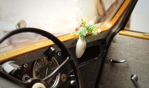 Close-up of vintage car