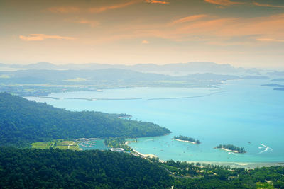 Scenic view of andaman islands at sunset