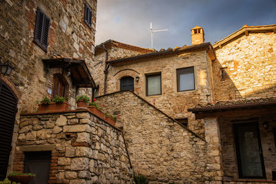 Low angle view of historic building against sky