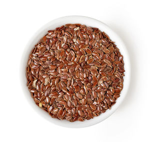 High angle view of bread in bowl