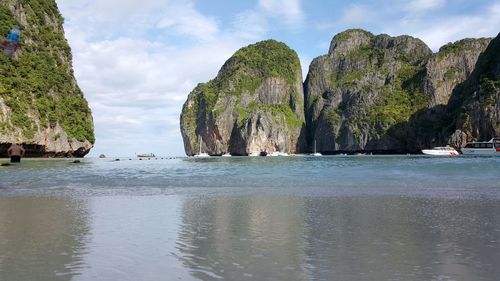 Panoramic view of sea against sky