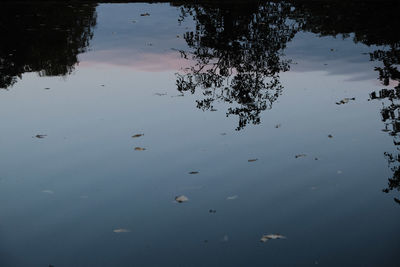 High angle view of lake against sky
