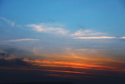 Scenic view of sky during sunset