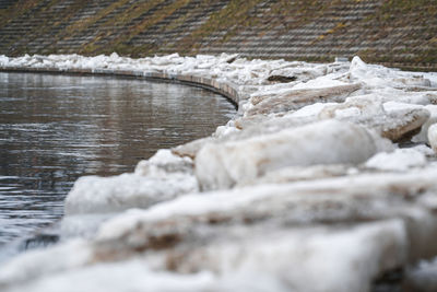 Snow covered stream