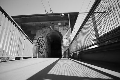 Empty railway bridge against sky