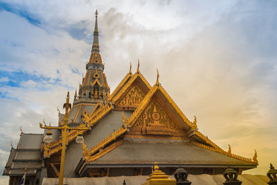 Low angle view of traditional building against sky