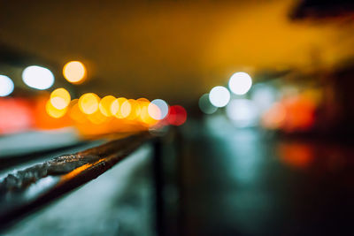 Defocused lights at night