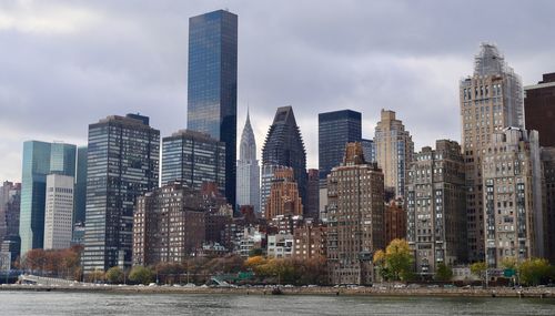 Modern buildings in city against sky