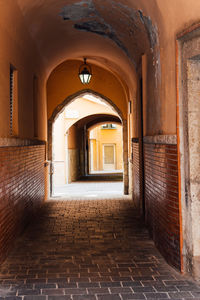 Corridor of historic building