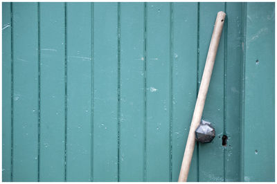 High angle view of wooden wall
