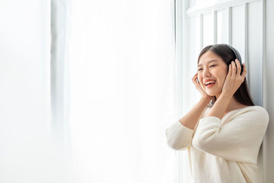 Young woman smiling