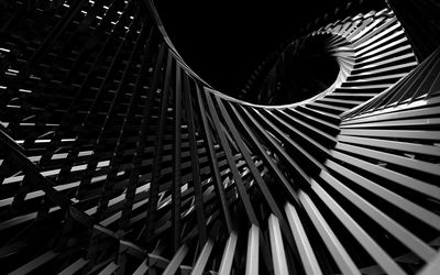 Low angle view of spiral staircase