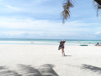 Tourists on beach