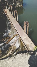 High angle view of lake