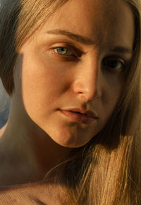 Close-up portrait of woman