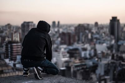 Man in city