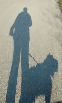 Shadow of man on wall