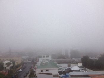 View of foggy weather