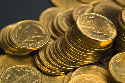 Close-up of coins