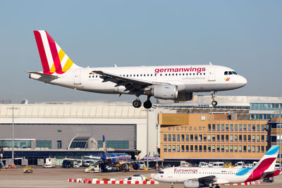 View of airplane against sky