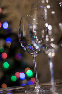 Close-up of wine glasses