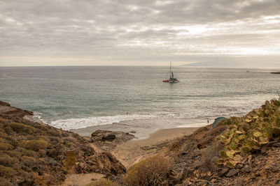 Scenic view of sea against sky