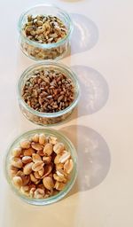 Close-up of food in jar on table