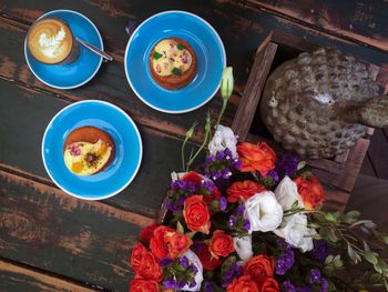 Close-up of flowers on table