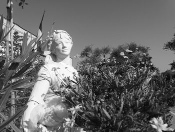 Statue of buddha against clear sky