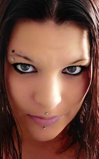 Close-up portrait of woman