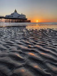 View of sea at sunset