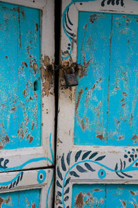 Full frame shot of old weathered door