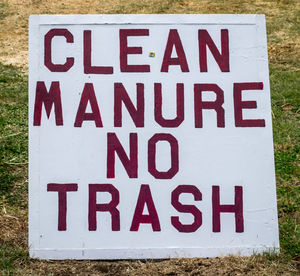 Information sign on wall