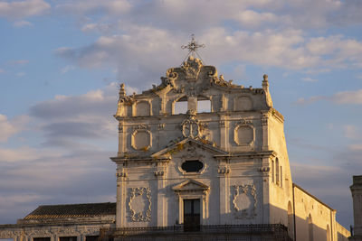 Low angle view of historical building against sky