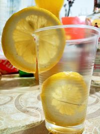 Close-up of drink on table