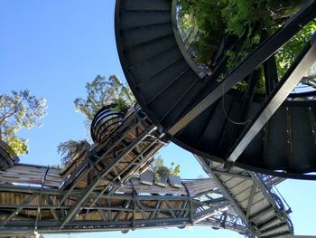 Low angle view of built structure against clear sky