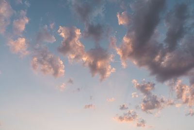 Low angle view of sky during sunset