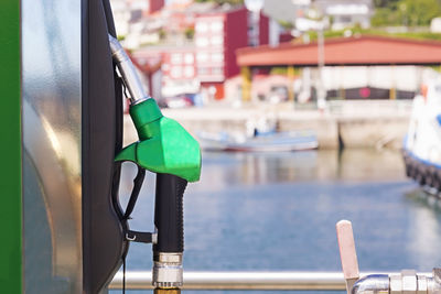 Petrol fuel gas station in port for boats and yachts