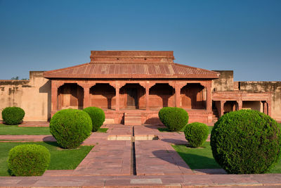 View of historical building against blue sky