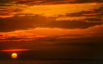 Scenic view of sunset over sea