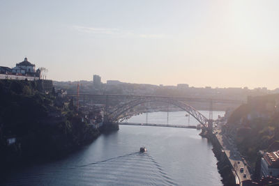 Bridge over river in city