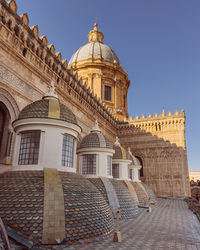 Low angle view of historic building against sky