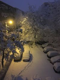 Scenic view of landscape against sky at night