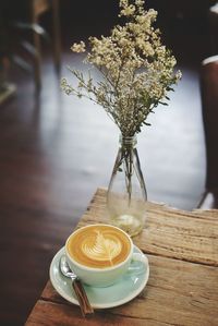 Close-up of coffee on table