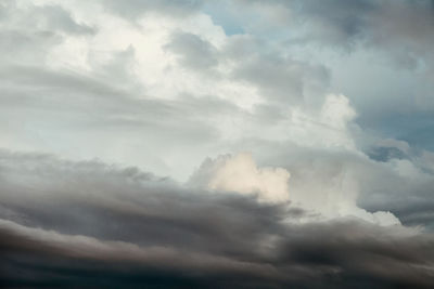 Dramatic sky with stormy clouds