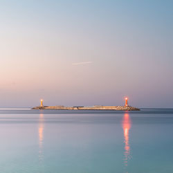 Sunset seawall