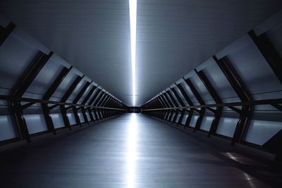 Sunlight falling on covered walkway