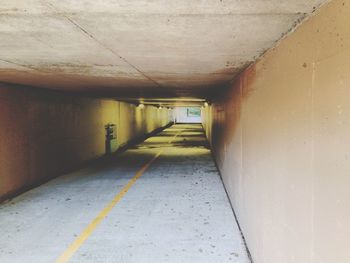 Empty corridor along walls