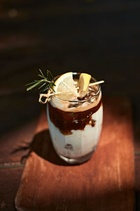 Close-up of drink on table